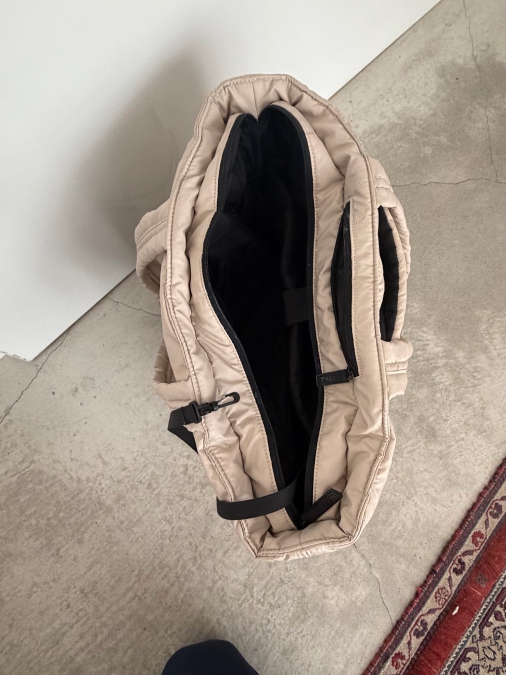 Calpak Luka Expandable Laptop Tote in Oatmeal - Picture 7 of 9